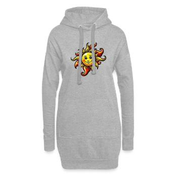 Sonne - Hoodie-Kleid - Grau meliert - Vorne