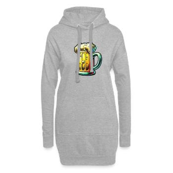 bier - Hoodie-Kleid - Grau meliert - Vorne