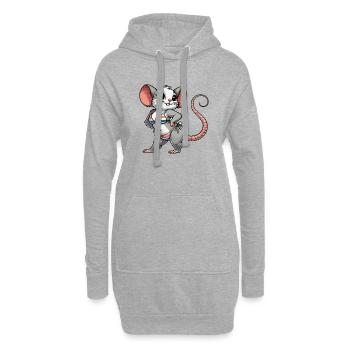 Bademaus - Hoodie-Kleid - Grau meliert - Vorne