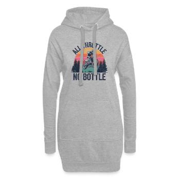 Aventure en motocross : seule la vitesse compte - Sweat-shirt à capuche long Femme - gris chiné - Devant