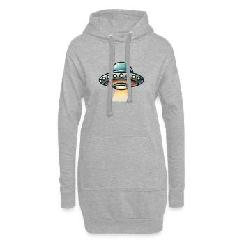 OVNI - Sweat-shirt à capuche long Femme - gris chiné - Devant