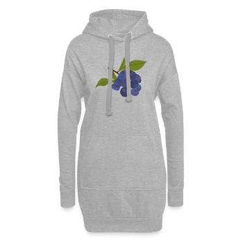 Isolierte Heidelbeere - Hoodie-Kleid - Grau meliert - Vorne