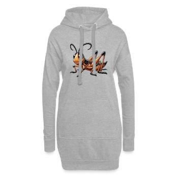 Heuschrecke - Hoodie-Kleid - Grau meliert - Vorne