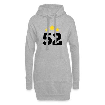 52 ans étoile - cadeau 52e anniversaire - Sweat-shirt à capuche long Femme - gris chiné - Devant