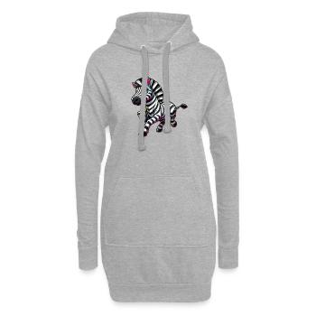 zebra comic - Hoodie-Kleid - Grau meliert - Vorne