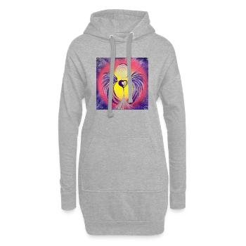 Herzengel Zellleuchten - Hoodie-Kleid - Grau meliert - Vorne