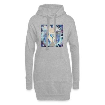 Herzengel Klärung im Zellbewußtsein - Hoodie-Kleid - Grau meliert - Vorne