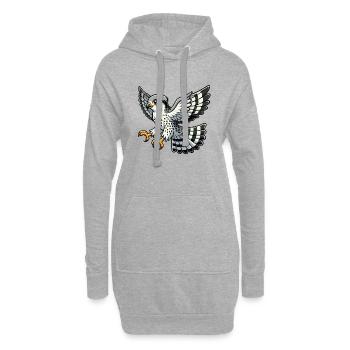 Falke groß - Hoodie-Kleid - Grau meliert - Vorne