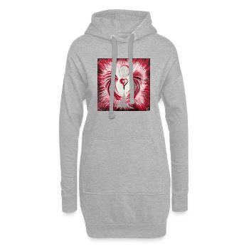 Herzengel totale Selbstermächtigung - Hoodie-Kleid - Grau meliert - Vorne
