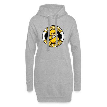 i choose violence teddy - Hoodie-Kleid - Grau meliert - Vorne
