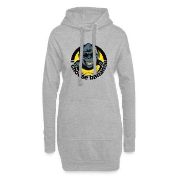 i choose banana - Hoodie-Kleid - Grau meliert - Vorne