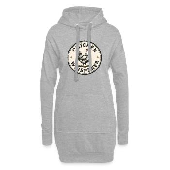 Hühnerflüsterer - chuchoteur de poulet - Sweat-shirt à capuche long Femme - gris chiné - Devant