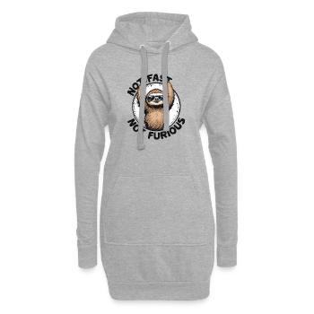 Paresseux - pas rapide, pas furieux 0043429 - Sweat-shirt à capuche long Femme - gris chiné - Devant