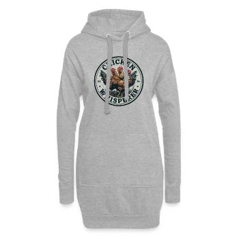 Hühnerflüsterer - chuchoteur de poulet 090434 - Sweat-shirt à capuche long Femme - gris chiné - Devant