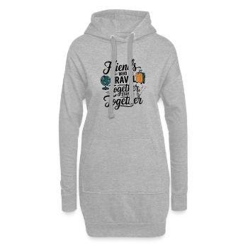 Friends Together adevnture citation de voyage texte art - Sweat-shirt à capuche long Femme - gris chiné - Devant