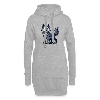 wolf - Hoodie-Kleid - Grau meliert - Vorne