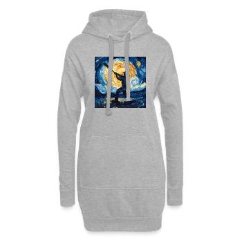 Joueur de baseball Van Gogh - Sweat-shirt à capuche long Femme - gris chiné - Devant