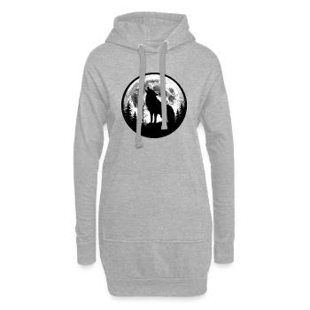 Heulender Wolf 3458646 - Hoodie-Kleid - Grau meliert - Vorne