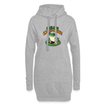 Unfroggettable - Sweat-shirt à capuche long Femme - gris chiné - Devant