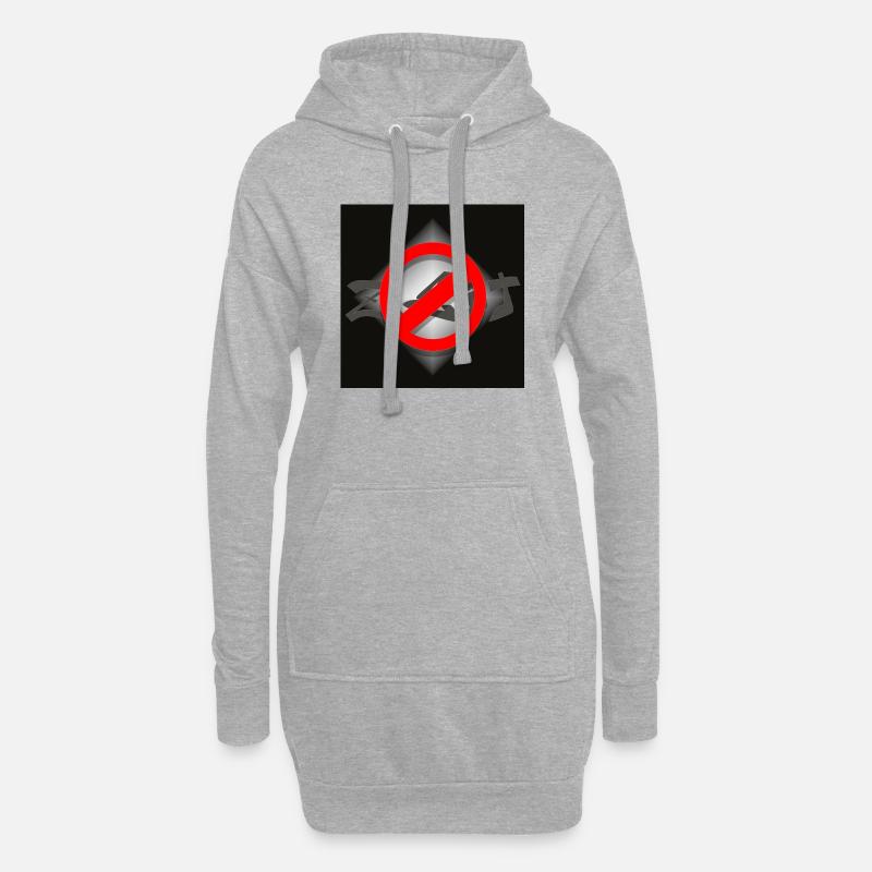 Zeit - Hoodie-Kleid - Grau meliert