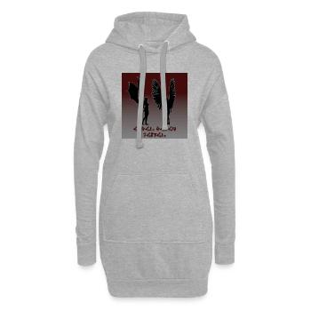 Engel gegen Teufel - Hoodie-Kleid - Grau meliert - Vorne