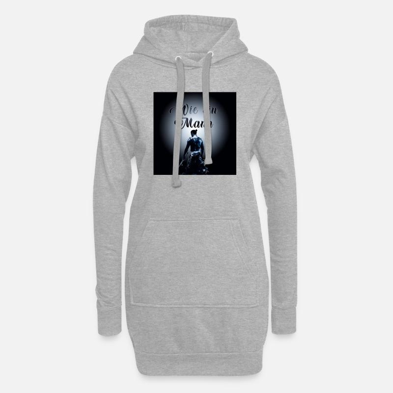 Wie ein Mann - Hoodie-Kleid - Grau meliert