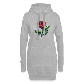 rose - Hoodie-Kleid - Grau meliert - Vorne
