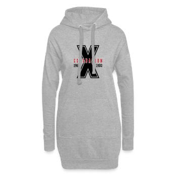Generation X 1965-1980 - Hoodie-Kleid - Grau meliert - Vorne