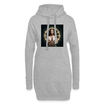 Prayer - Hoodie-Kleid - Grau meliert - Vorne