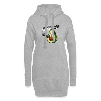 Avo Cardio - Sweat-shirt à capuche long Femme - gris chiné - Devant