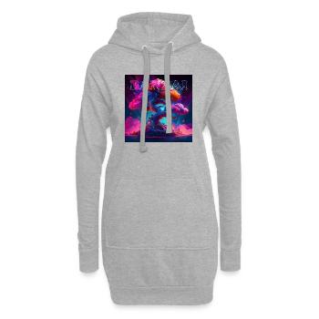 Banzai - Hoodie-Kleid - Grau meliert - Vorne