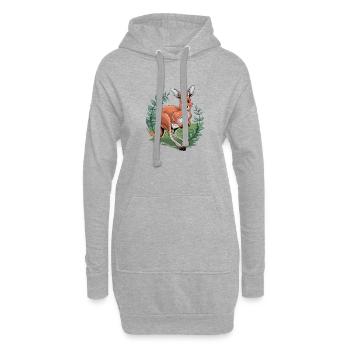 Bush Hopper - Sweat-shirt à capuche long Femme - gris chiné - Devant