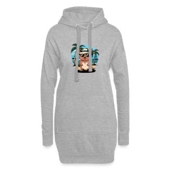 Beachy Quokka Vibes - Hoodie-Kleid - Grau meliert - Vorne