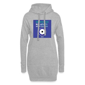 Mykonos, Griechenland - Hoodie-Kleid - Grau meliert - Vorne