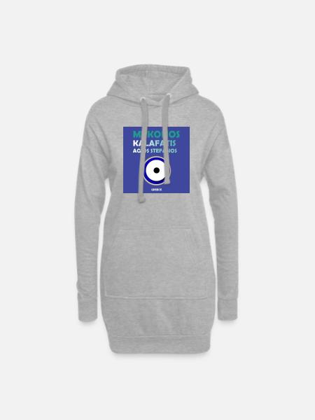 Mykonos, Griechenland - Hoodie-Kleid - Grau meliert