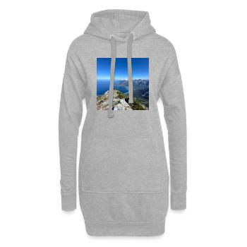 Magnifique paysage côtier - Sweat-shirt à capuche long Femme - gris chiné - Devant