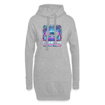 GAME ON - Hoodie-Kleid - Grau meliert - Vorne