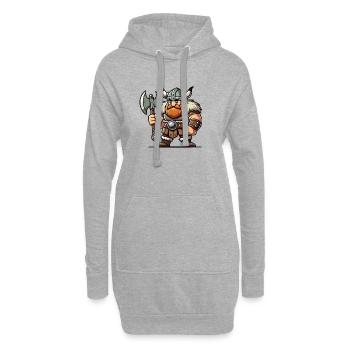 wikinger comic - Hoodie-Kleid - Grau meliert - Vorne