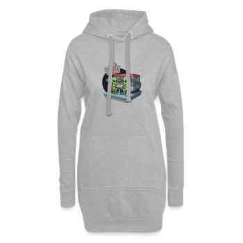 Space Date - Verliebtes Paar - Hoodie-Kleid - Grau meliert - Vorne