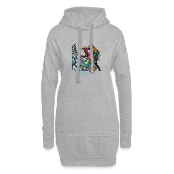 Alpinisme Escalade - Sweat-shirt à capuche long Femme - gris chiné - Devant