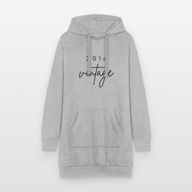 Anniversaire 2016 vintage Sweat-shirt à capuche long Femme