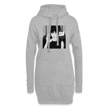 UND DU HAST SIE GEKÜSST? - Hoodie-Kleid - Grau meliert - Vorne