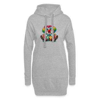 Clown Bande dessinée - Sweat-shirt à capuche long Femme - gris chiné - Devant
