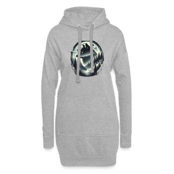 Team Wolf, Wolfschutz, Naturschutz, Wolf protect - Hoodie-Kleid - Grau meliert - Vorne