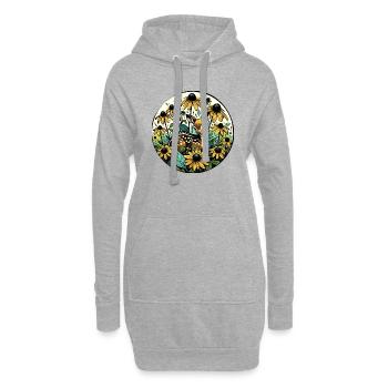 Fleurs de printemps Printemps Fauve Amoureux de la nature - Sweat-shirt à capuche long Femme - gris chiné - Devant