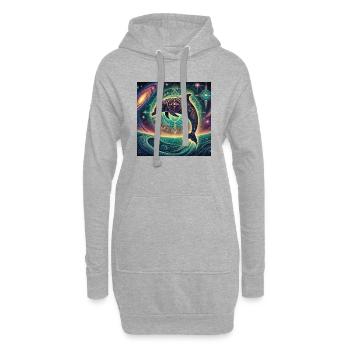 Dauphin animal de pouvoir - Sweat-shirt à capuche long Femme - gris chiné - Devant