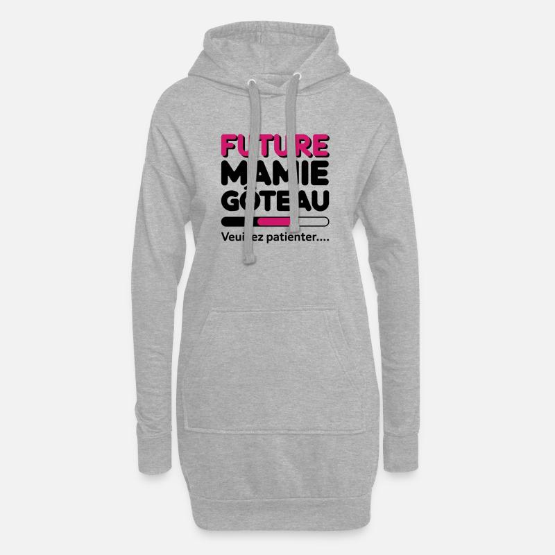 Future Granny Cake - Hoodie-Kleid - Grau meliert