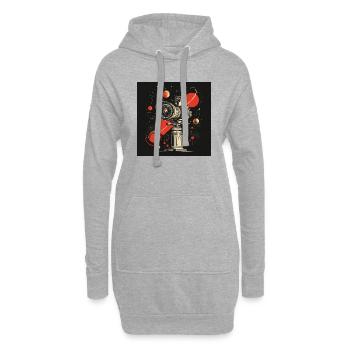 Camera 60s - Hoodie-Kleid - Grau meliert - Vorne