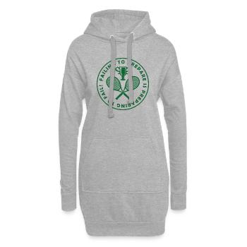 fail to prepare - Hoodie-Kleid - Grau meliert - Vorne