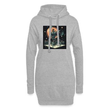 Camera stars - Hoodie-Kleid - Grau meliert - Vorne